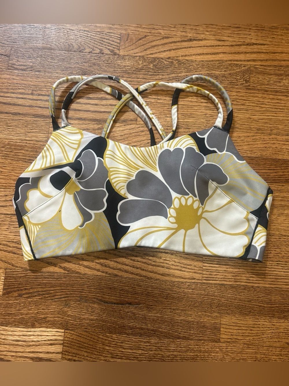 Savage X Fenty Floral Crop Bralette in Yellow, Gray, White